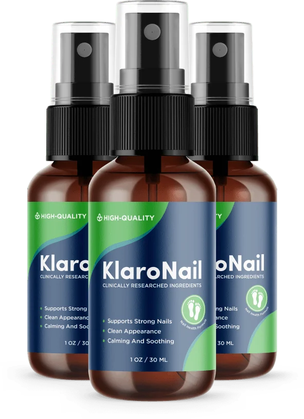 KlaroNail nail and skin support spray three-bottle package